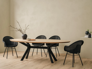 ALBERT - Oval steel and wood table by Vincent Sheppard - view 3
